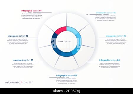 Vector infographic round chart template Stock Vector