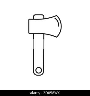 axe icon Element of building icon for mobile concept and web apps. Thin line axe icon can be used for web and mobile. Premium icon on white background Stock Vector