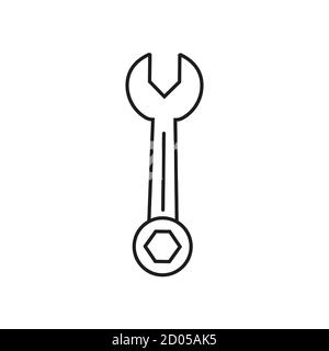 wrench icon Element of building icon for mobile concept and web apps. Thin line wrench icon can be used for web and mobile. Premium icon on white Stock Vector