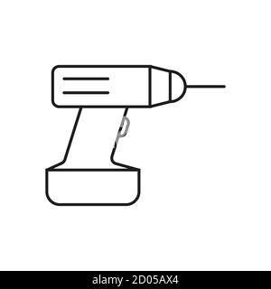 drill icon Element of building icon for mobile concept and web apps. Thin line drill icon can be used for web and mobile. Premium icon on white Stock Vector