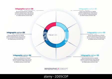 Vector infographic round chart template Stock Vector