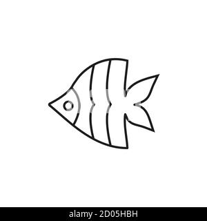 Little fish Element of travel icon for mobile concept and web apps. Thin  line fish icon can be used for web and mobile. Premium icon on white Stock  Vector Image & Art 