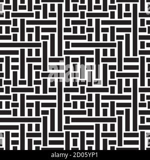 Seamless pattern with horizontal and vertical black bands Stock Vector