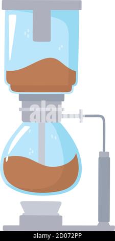 coffee syphon brew method isolated icon style vector illustration ...