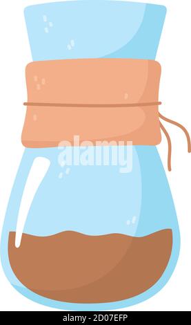 coffee brew method chemex vector illustration silhouette icon style ...