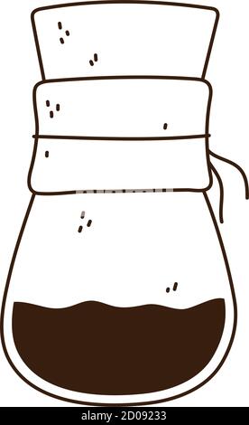 coffee brew method chemex vector illustration silhouette icon style ...