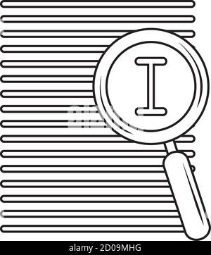 Magnifier text edit icon. Simple illustration of magnifier text edit ...