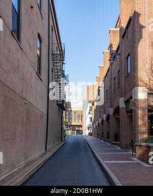 Brick buildings alleys Stock Photo - Alamy