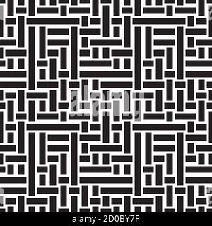 Seamless pattern with horizontal and vertical black bands Stock Vector