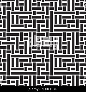 Seamless pattern with horizontal and vertical black bands Stock Vector