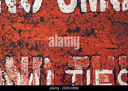 Abstract red background texture and typographic lettering. White letters with deep red patterns. Stock Photo