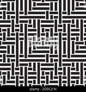 Seamless pattern with horizontal and vertical black bands Stock Vector