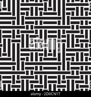 Seamless pattern with horizontal and vertical black segments Stock Vector