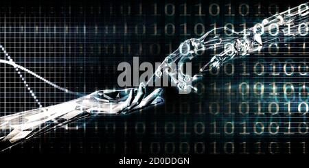 Integrated Systems Concept as a Presentation Background Stock Photo