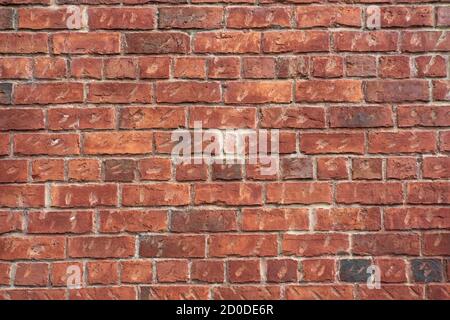 Scratched surface and red brick wall background in abstract patterns. Stock Photo