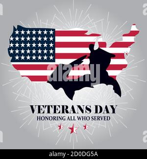 soldier with usa map flag to memorial day Stock Vector Image & Art - Alamy