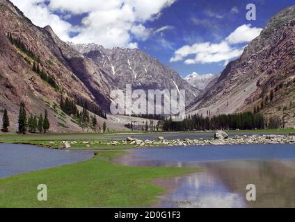 Mahodand Lake is a lake located in the upper Usho Valley at a distance of about 35 kilometres from Kalam in Swat District of Khyber Pakhtunkhwa provin Stock Photo