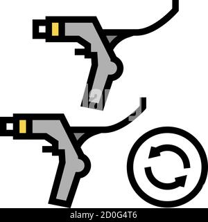 brake levers replacement color icon vector illustration Stock Vector
