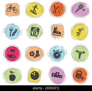 sport icon set Stock Vector