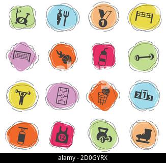 sport icon set Stock Vector