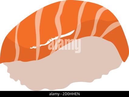 Saumon japanese food illustration on tradition asian style Stock Vector