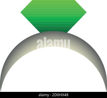 Gems and jewelry logo, diamond shape icon abstract logo, diamond and ring Stock Vector