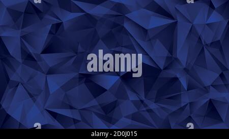 Blue overlap triangle polygon abstract texture pattern background Stock Vector