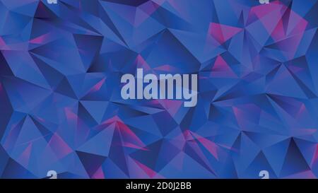 Blue overlap red triangle polygon abstract texture pattern background Stock Vector