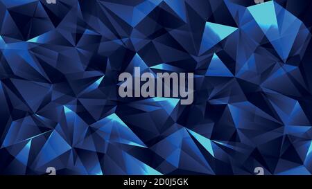 Dark blue and bright polygon abstract pattern Stock Vector