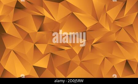 Golden polygon abstract pattern Stock Vector