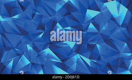 Dark blue and bright polygon abstract pattern Stock Vector