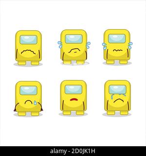 Among Us Yellow Cartoon Character With Love Cute Emoticon Stock Vector Image Art Alamy
