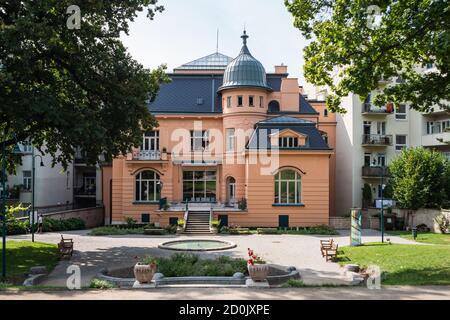 Brno,  Czech Republic - September 13 2020: Villa Loew-Beer, Garden Side Facade Stock Photo