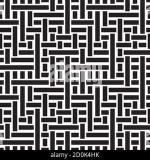 Seamless pattern with horizontal and vertical black bands Stock Vector