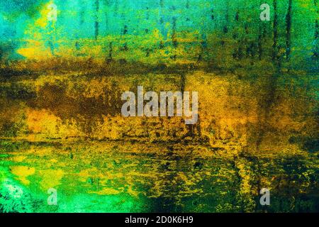 Rusty Metal Surface Texture. Cracked Abstract Art Background. Decorative Design Stock Photo