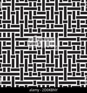 Seamless pattern with horizontal and vertical black segments Stock Vector