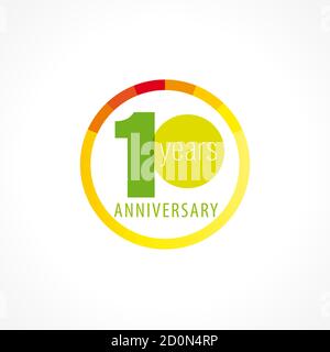 10th Year anniversary emblem logo design inspiration vector template ...