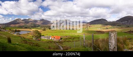 Panoramic view at Ffestiniog, Gwynedd, North Wales Stock Photo