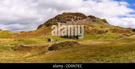 Panoramic view at Ffestiniog, Gwynedd, North Wales Stock Photo