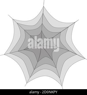 Halloween vector illustration. spider web on a white background for Halloween design Stock Vector