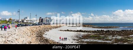 GALWAY CITY, IRELAND - 5th May, 2018: Panorama of Salthill promenade and beach  in county Galway, Ireland Stock Photo