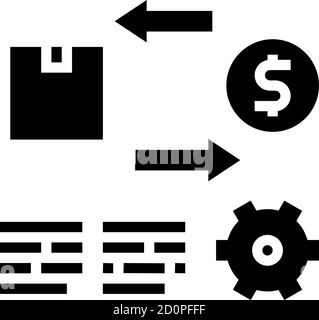 import and export service cost glyph icon vector illustration Stock Vector