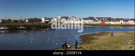 GALWAY CITY, IRELAND - 5th May, 2018: Scenic Panorama landscape of the Claddagh area in Galway city. Stock Photo