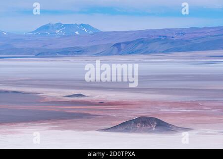 Salar or Salt Desert of Antofalla in La Puna de Atacama, in the province of Catamarca in the department of Antofagasta de la Sierra. Argentina, South Stock Photo