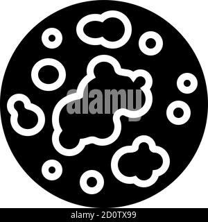 mycosis skin disease glyph icon vector illustration Stock Vector Image ...