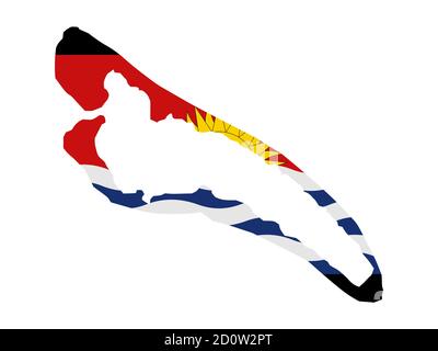 Flag in form form of the geographical country Armenia Stock Photo - Alamy