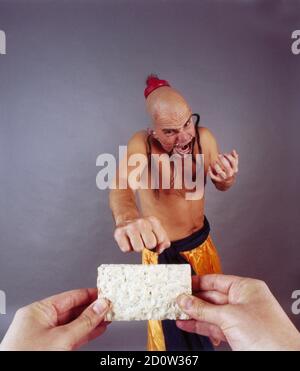 Kung Fu, crispbread, funny, Berlin, Germany, Europe Stock Photo