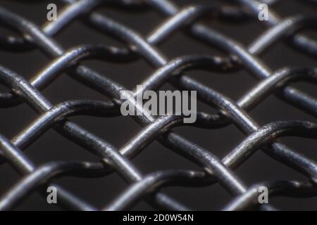 Macro shots a strainer wires close-up Stock Photo