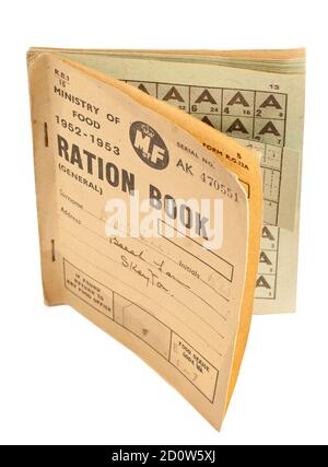 1952 to 1953 Ration Book Stock Photo - Alamy
