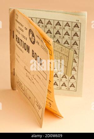 1952 to 1953 Ration Book Stock Photo